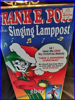 NEW SEALED Vintage Telco Frank E. Post Animated Christmas Singing Lamp Post 1997