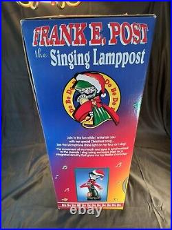 NEW SEALED Vintage Telco Frank E. Post Animated Christmas Singing Lamp Post 1997