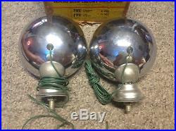 NIB Vintage pair FOG Light Pathfinder No15 AUTO LAMP 12 volt SEALED beam AMBER