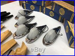 NIB set 5 KD 517 vintage Light FENDER White MILK GLASS lens TRUCK CAB lamp NOS