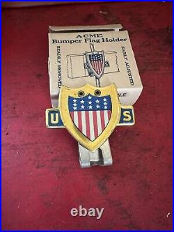NOS 1940s Antique ww2 License plate Topper Vintage Chevy Ford Hot Rod 5276
