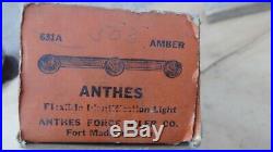 NOS ANTHES 631 CAB MARKER LIGHTS AMBER Vintage 3 BAR LAMP ford dodge chevy truck