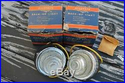 NOS BACK UP LAMPS GLASS LENS Original Vintage Accessory ford chevy dodge truck