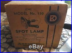 NOS Early VintaGe KD LAMP 150 SPOT LIGHT 6-8V Auto MOTORCYCLE 1930s 40's OLD Car