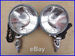 NOS S&M DRIVING LIGHTS Original Vintage Accessory pair 711 Lamps ford chevy gmc