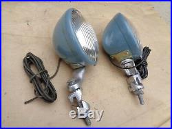 NOS S&M DRIVING LIGHTS Original Vintage Accessory pair 711 Lamps ford chevy gmc