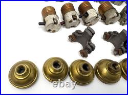 NOS Vintage Electric Light Bulb Sockets Lamp Light Fixture 45 pc Lot Leviton