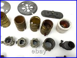 NOS Vintage Electric Light Bulb Sockets Lamp Light Fixture 45 pc Lot Leviton