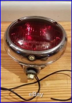 NOS Vintage K-D 864 Chrome Light Red General Electric Classic Brake Rear Lamp