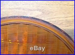 NOS rare early pair CATS-EYE 7500 AMBER Glass lens vintage LAMP LIGHT No. 5955