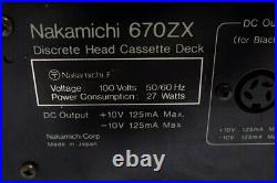 Nakamichi 670ZX Cassette Deck Audio Vintage Junk Item For Parts Free Shipping JP