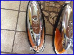 New old STOCK Pair Amber clearance lamp PM 112 MARKER light vintage Truck CAB