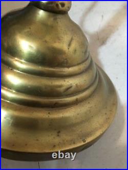 Nice Antique Almond Gooseneck Lamp White Shade Brass Parts Industrial