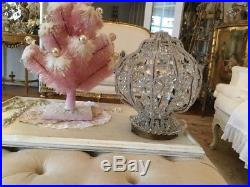 OMG ITALIAN Beaded dome vtg style MACARONI BEADED LAMP CHANDELIER PART