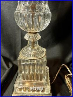 Old Vintage Baccarat Style Urn Vase Crystal Swirl Glass Lamp by Paul Hanson Old Vintage Baccarat Style Urn Vase Crystal Swirl Glass Lamp by Paul Hanson