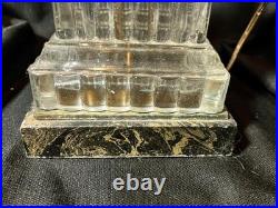 Old Vintage Baccarat Style Urn Vase Crystal Swirl Glass Lamp by Paul Hanson