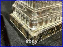 Old Vintage Baccarat Style Urn Vase Crystal Swirl Glass Lamp by Paul Hanson