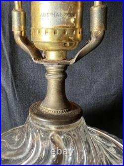 Old Vintage Baccarat Style Urn Vase Crystal Swirl Glass Lamp by Paul Hanson