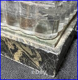 Old Vintage Baccarat Style Urn Vase Crystal Swirl Glass Lamp by Paul Hanson