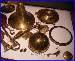 Old Vintage Different Brass Lamp Parts Holder Finial and more than 5 kg