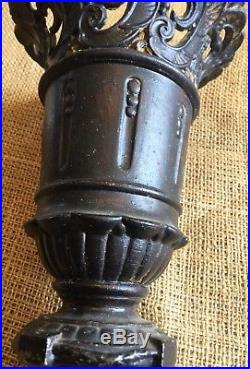 Old Vtg Antique Torchiere Floor Lamp Lighting Socket Holder Fitter Part Metal
