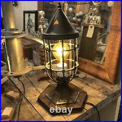 One of a Kind Artist Made Industrial Table Lamp Vintage Parts New Wiring OOAK
