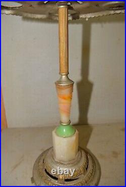 Onyx cast plated smoking dressing stand lamp art deco collectible vintage parts