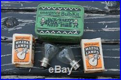 Original 1920 s 1930s Vintage Jack & Harrys lamp Bulb tin box ge Ford gm chevy