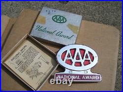 Original 1950s AAA auto vintage scta GM Ford Chevy license plate topper emblem