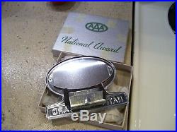 Original 1950s nos AAA auto club badge emblem chrome vintage scta GM Ford Chevy