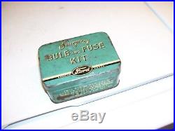 Original Ford motor automobile Emergency kit accessory vintage parts tin box