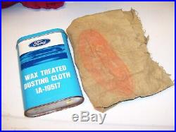 Original Ford motor automobile can dust kit accessory vintage parts box tin 60s