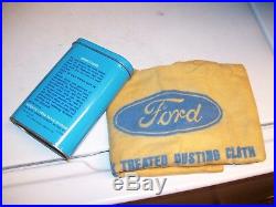 Original Ford motor automobile nos can dust kit accessory vintage parts box tin