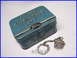 Original Ford motor co. Automobile Tin box can Key promo accessory vintage tool