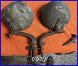 Original PAIR Vintage TRIPPE SPEEDLIGHT Driving Lamps PARTS LIGHTS w Brackets