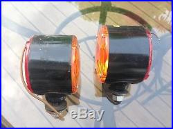 Original pair Signal-STAT 18 turn lamp tail LIGHT vintage TRUCK acrystat lens