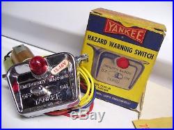 Original vintage nos Chrome YANKEE auto hazard warning flasher switch gm chevy