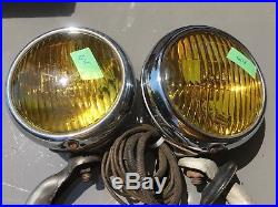 PAIR GUIDE 2013-A 6V vintage 4-5/8 Fog LAMP LIGHTS w brackets 1947 1948 CHEVY