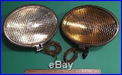 PAIR S&M 155 Oval Lite Vintage Light Lamp GM Chevrolet Ford Accesory Guide Unity