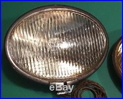 PAIR S&M 155 Oval Lite Vintage Light Lamp GM Chevrolet Ford Accesory Guide Unity