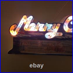 PARTS/REPAIR VTG 90s Holiday Workshop Merry Christmas 24 Animated Lighted Sign