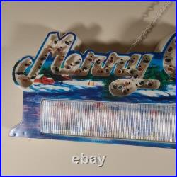 PARTS/REPAIR VTG 90s Holiday Workshop Merry Christmas 24 Animated Lighted Sign