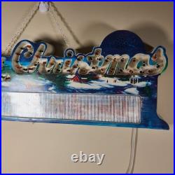 PARTS/REPAIR VTG 90s Holiday Workshop Merry Christmas 24 Animated Lighted Sign