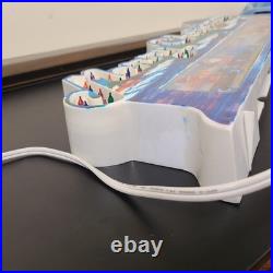 PARTS/REPAIR VTG 90s Holiday Workshop Merry Christmas 24 Animated Lighted Sign