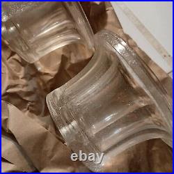PARTS Vintage Hollywood Regency Chapman Banded Brass & Crystal Glass Table Lamp
