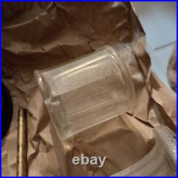 PARTS Vintage Hollywood Regency Chapman Banded Brass & Crystal Glass Table Lamp