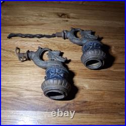 Pair Antique Lamp Light Salvage Parts Hardware Wall sconce
