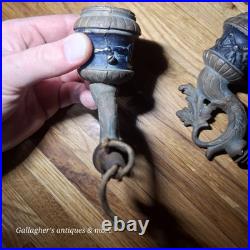 Pair Antique Lamp Light Salvage Parts Hardware Wall sconce