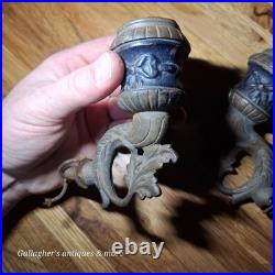 Pair Antique Lamp Light Salvage Parts Hardware Wall sconce