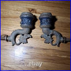 Pair Antique Lamp Light Salvage Parts Hardware Wall sconce